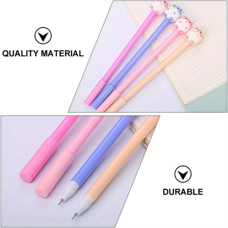 Set of 24 Adorable Hamster-Themed Pens Made of Plastic, Featuring a Cartoon Hamster Design. These Ballpoint Pens Are Perfect for Writing And Are Suitable for Students, Offices, And Home Stationery Needs, Available in Assorted Styles.