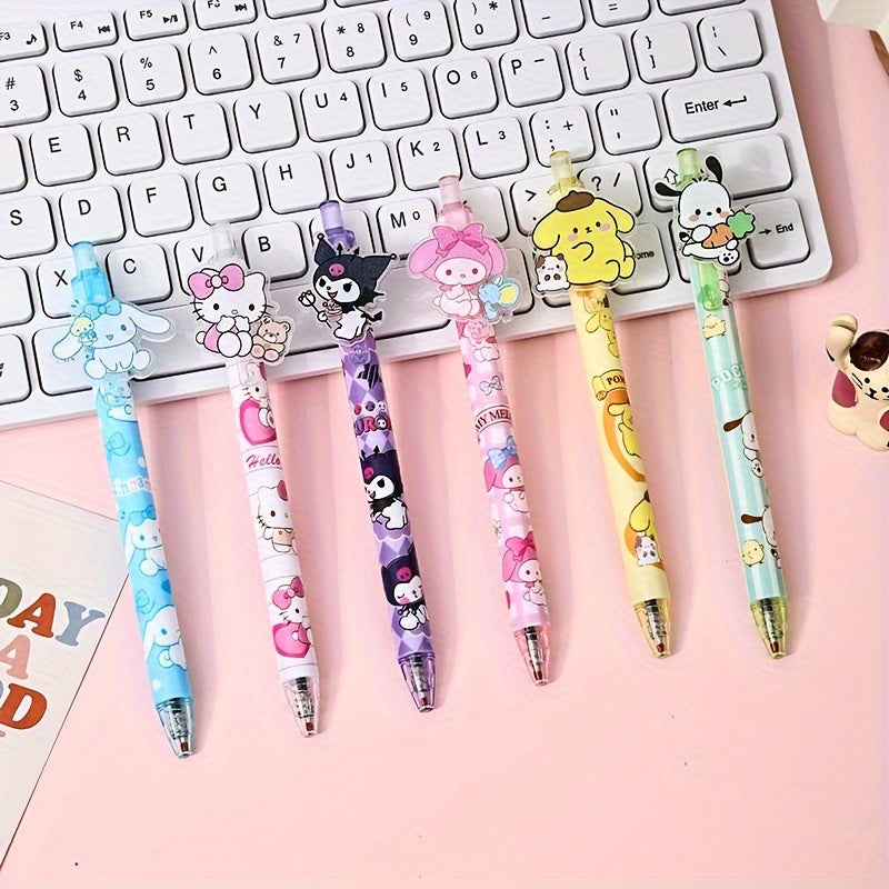 [Sanrio Gel Pens] 48pcs Sanrio Gel Pen Set - Retractable Medium Point Acrylic Pens - Hello Kitty, Kuromi, My Melody & More - Office and School Supplies