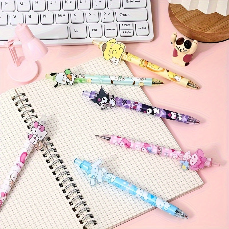 [Sanrio Gel Pens] 48pcs Sanrio Gel Pen Set - Retractable Medium Point Acrylic Pens - Hello Kitty, Kuromi, My Melody & More - Office and School Supplies