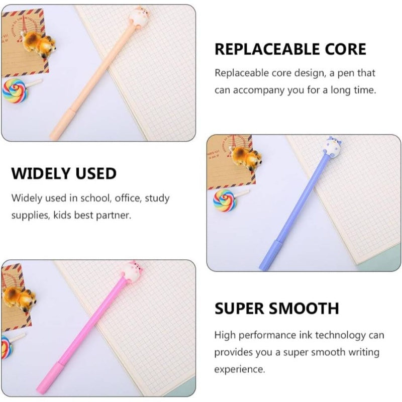 Set of 24 Adorable Hamster-Themed Pens Made of Plastic, Featuring a Cartoon Hamster Design. These Ballpoint Pens Are Perfect for Writing And Are Suitable for Students, Offices, And Home Stationery Needs, Available in Assorted Styles.