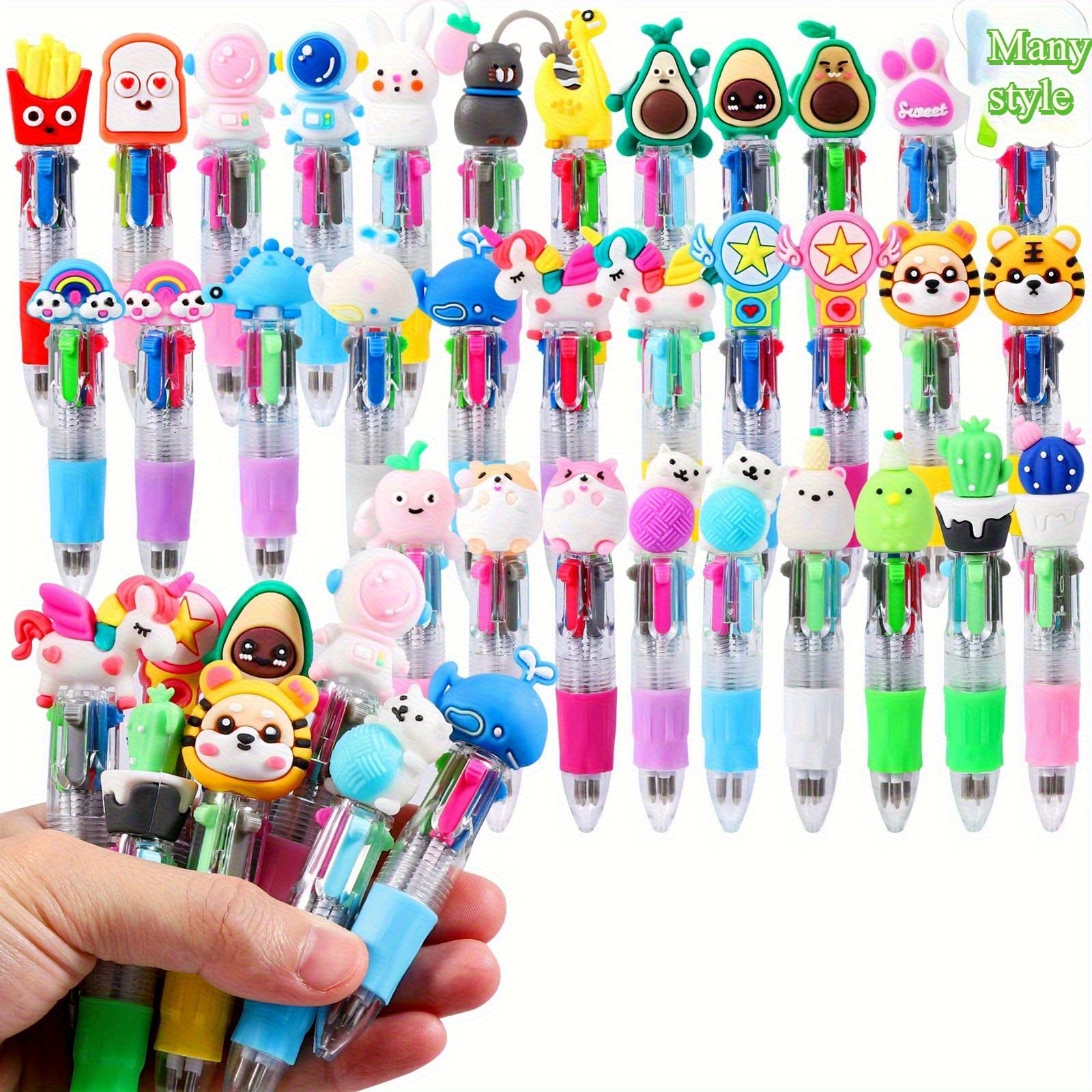 24pcs Mini 4-in-1 Multicolor Retractable Ballpoint Pens - Mini Pen Set with Blue, Red, Black, Green Ink - School Supplies, Classroom Prizes, Holiday Party Giveaways, Year-End Gifts, Christmas Gifts, H