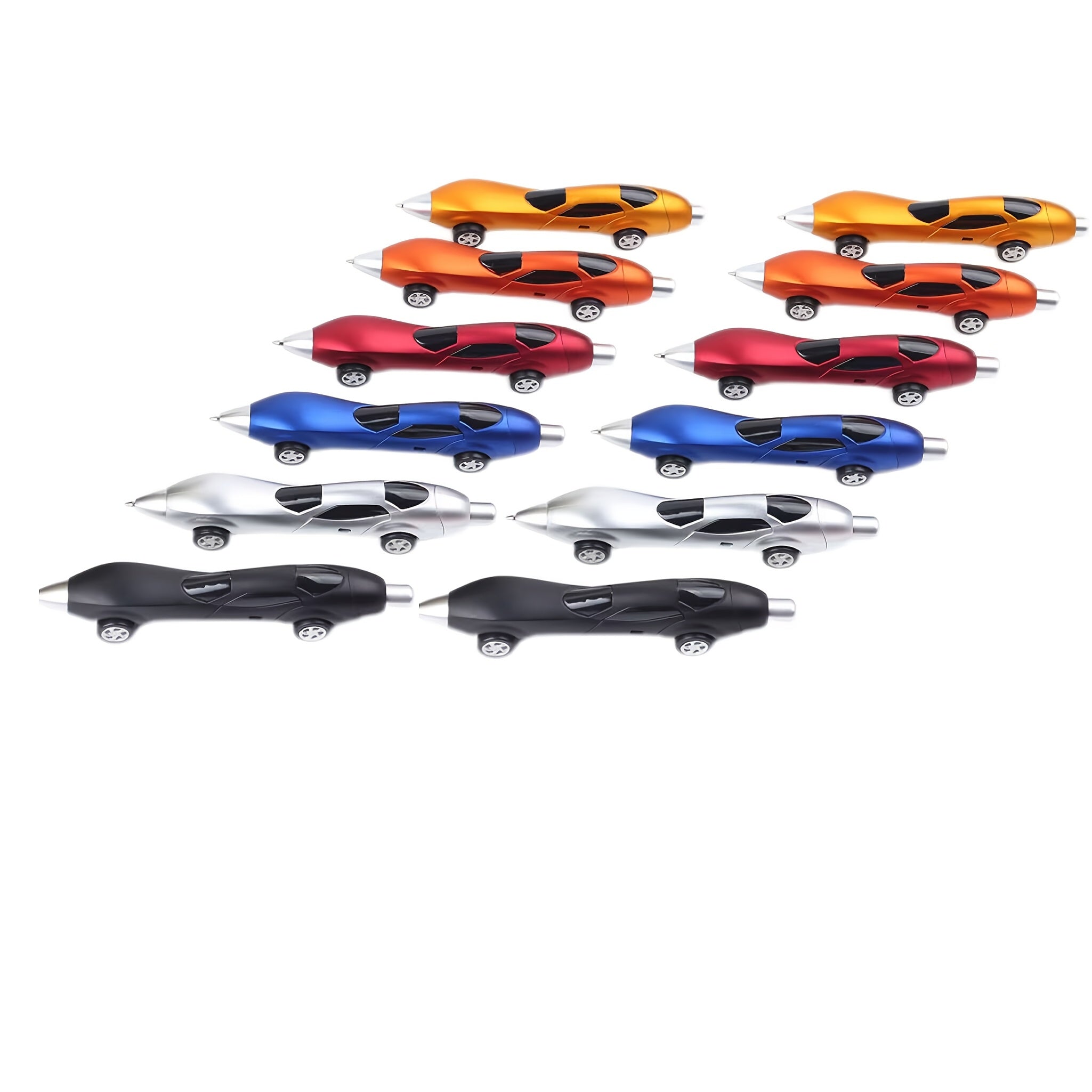6/12pcs Assorted Retractable Ballpoint Pens - Ergonomic Fine Tip, Vibrant Cartoon/Animals/Fantasy/Superhero Themes, Novelty Racing Design, Durable Plastic Office Stationery & Party Favors for Students, Teachers, Professionals, Retractable Pens, Student