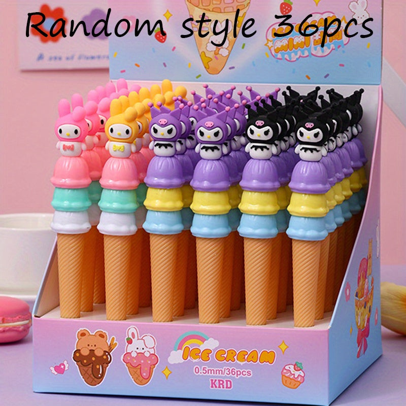 36pcs Sanrio Neutral Pen Learning Office Efficient Cute Gel Pen Student Stationery Wholesale Gift Kulomi, Pens for Writing, Pens for Journaling, Journaling Tools, Writing Essentials, Playful Pens, Stylish Pens, Fine Tip Pen, Retractable Pen, Multipack