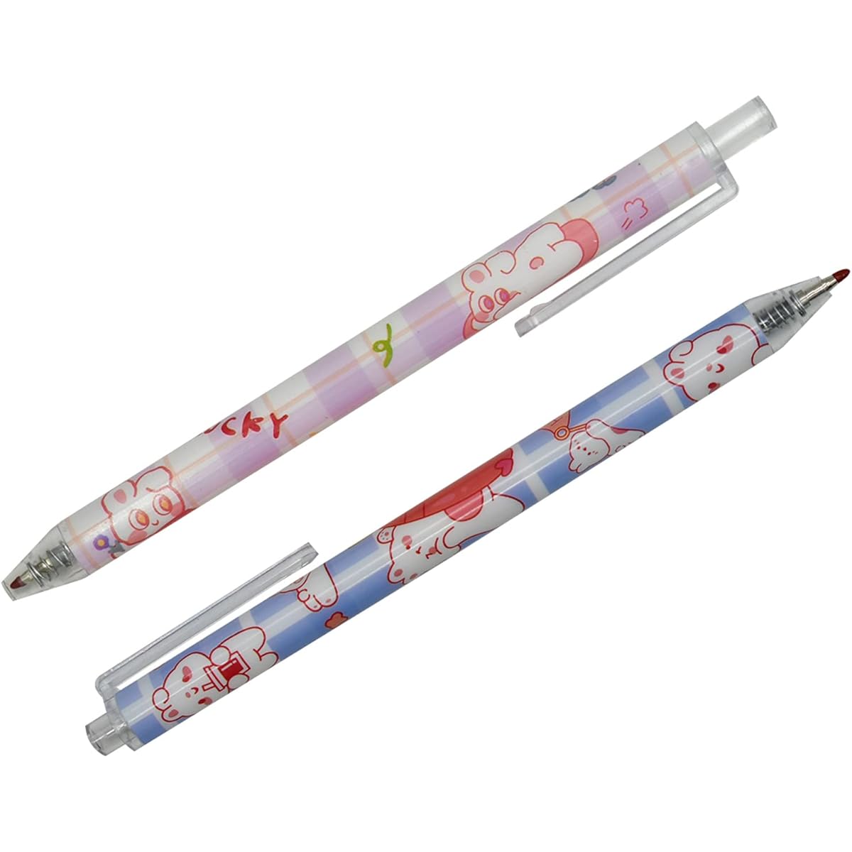 12pcs Rabbits Carrots Gel Pen Cute Cartoon Pens Retractable Printing Pen Black Ink Office Supply, Ink Gel Pens, Cute Pens Bulk, Pen, Needle Tip Pens, Fancy Pen, Office Stationery, Essentials, Fun Design, Playful Stationery, Retractable Mechanism, Durable