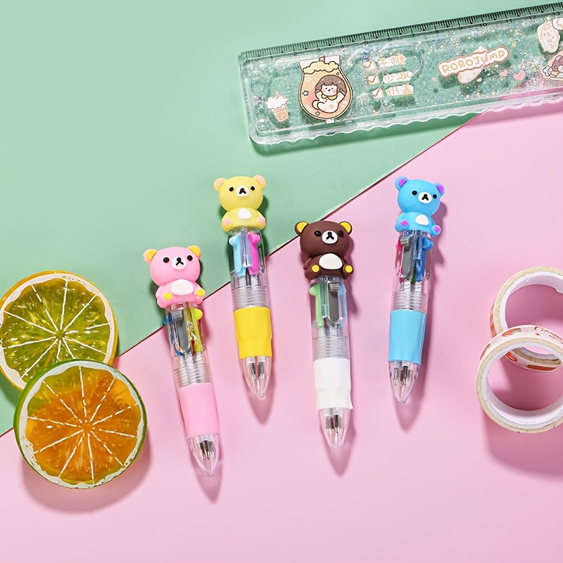 26pcs Colorful Pens in One 4 in 1 Cute Ballpoint Pen Birthday Gift Various Design Cute Pens, Party Gifts, School Various Cute Designs, Classroom Reward Prizes Valentine'S Day Gifts