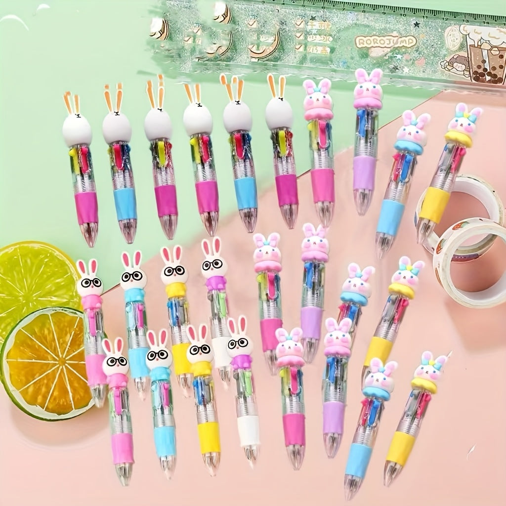 26pcs Colorful Pens in One 4 in 1 Cute Ballpoint Pen Birthday Gift Various Design Cute Pens, Party Gifts, School Various Cute Designs, Classroom Reward Prizes Valentine'S Day Gifts