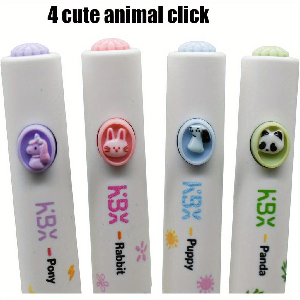 12pcs Cute Pegasus Pens Flying horse Retractable Gel Pens, Panda and Unicorn Pen Black Ink for School Supplies Office Party Birthday., Party Favors, Office Stationery, Fun Writing Tools, Cute Design, Smooth Ink Flow, Durable Plastic, Gel Pen Set, Panda