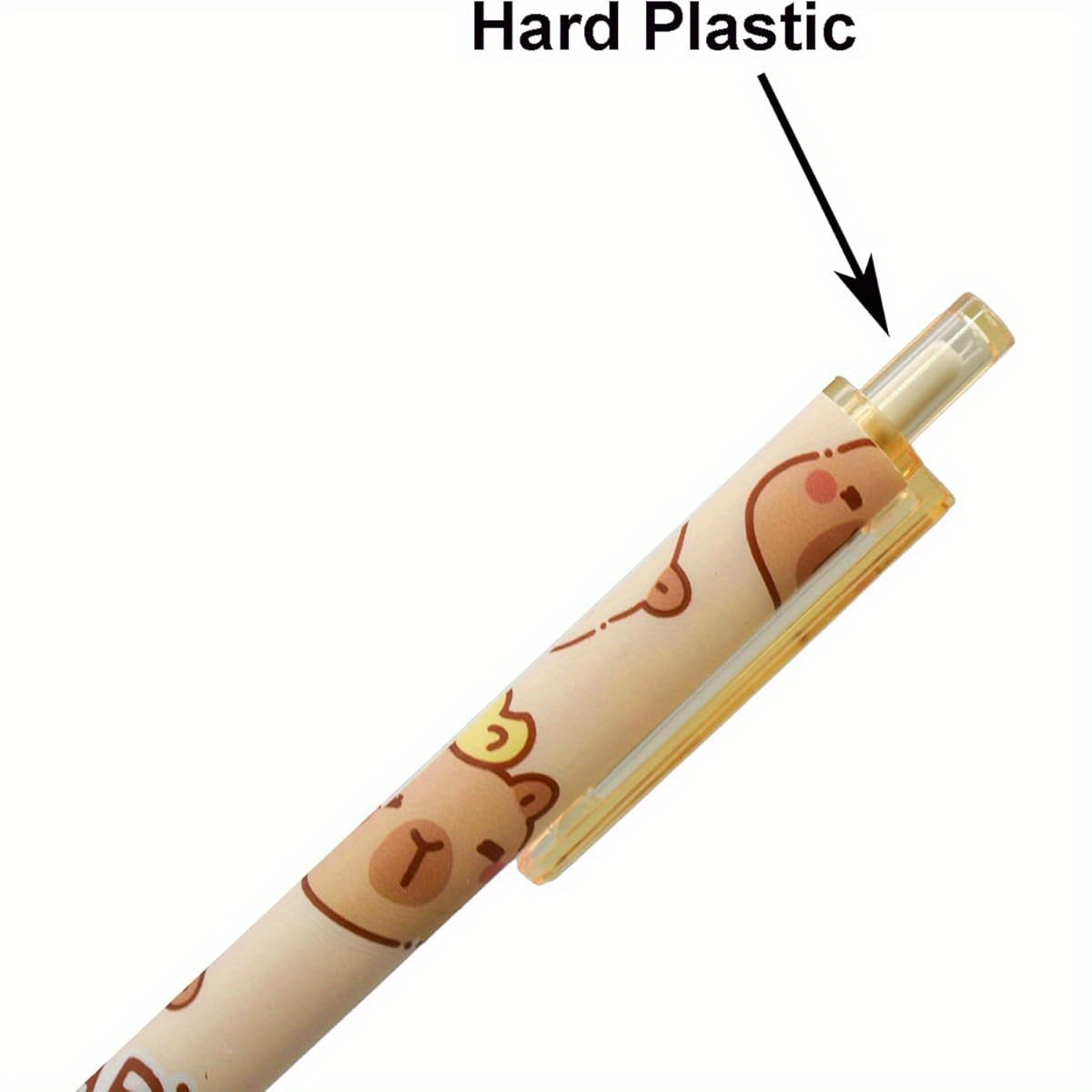 12pcs Capybara Rollerball Gel Pens Cartoon Animal Pen Retractable Priting Pens Novelty Pen Black Ink for School Party Office, Cute Gel Pens, Pen, Fancy Pen, Needle Tip Pens, School Pens, School Supplies, Writing Essentials, Whimsical Writing, Playful