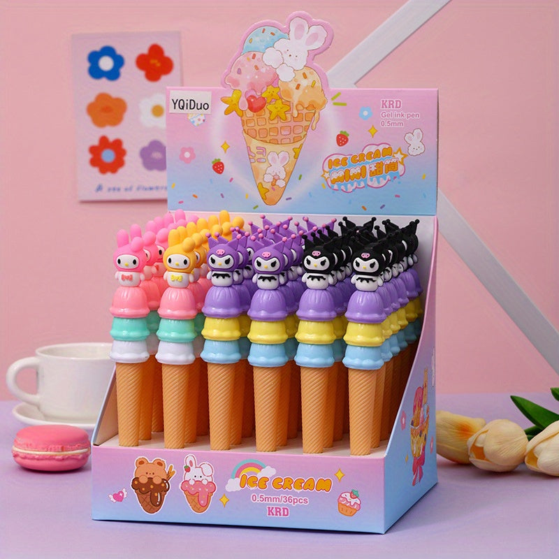 36pcs Sanrio Neutral Pen Learning Office Efficient Cute Gel Pen Student Stationery Wholesale Gift Kulomi, Pens for Writing, Pens for Journaling, Journaling Tools, Writing Essentials, Playful Pens, Stylish Pens, Fine Tip Pen, Retractable Pen, Multipack