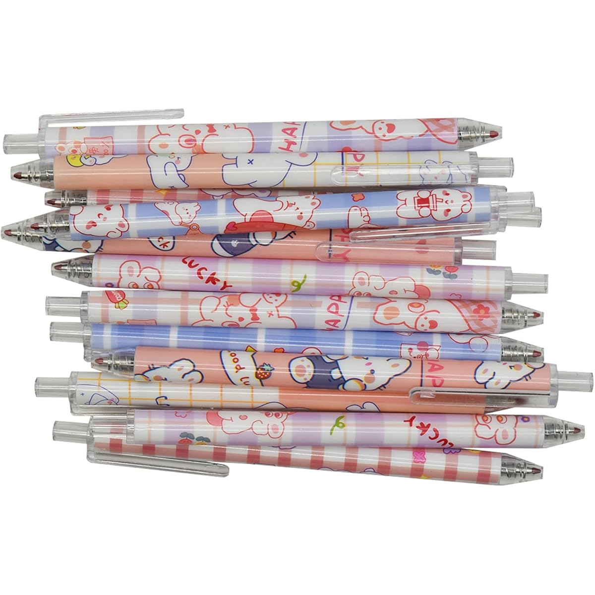 12pcs Rabbits Carrots Gel Pen Cute Cartoon Pens Retractable Printing Pen Black Ink Office Supply, Ink Gel Pens, Cute Pens Bulk, Pen, Needle Tip Pens, Fancy Pen, Office Stationery, Essentials, Fun Design, Playful Stationery, Retractable Mechanism, Durable