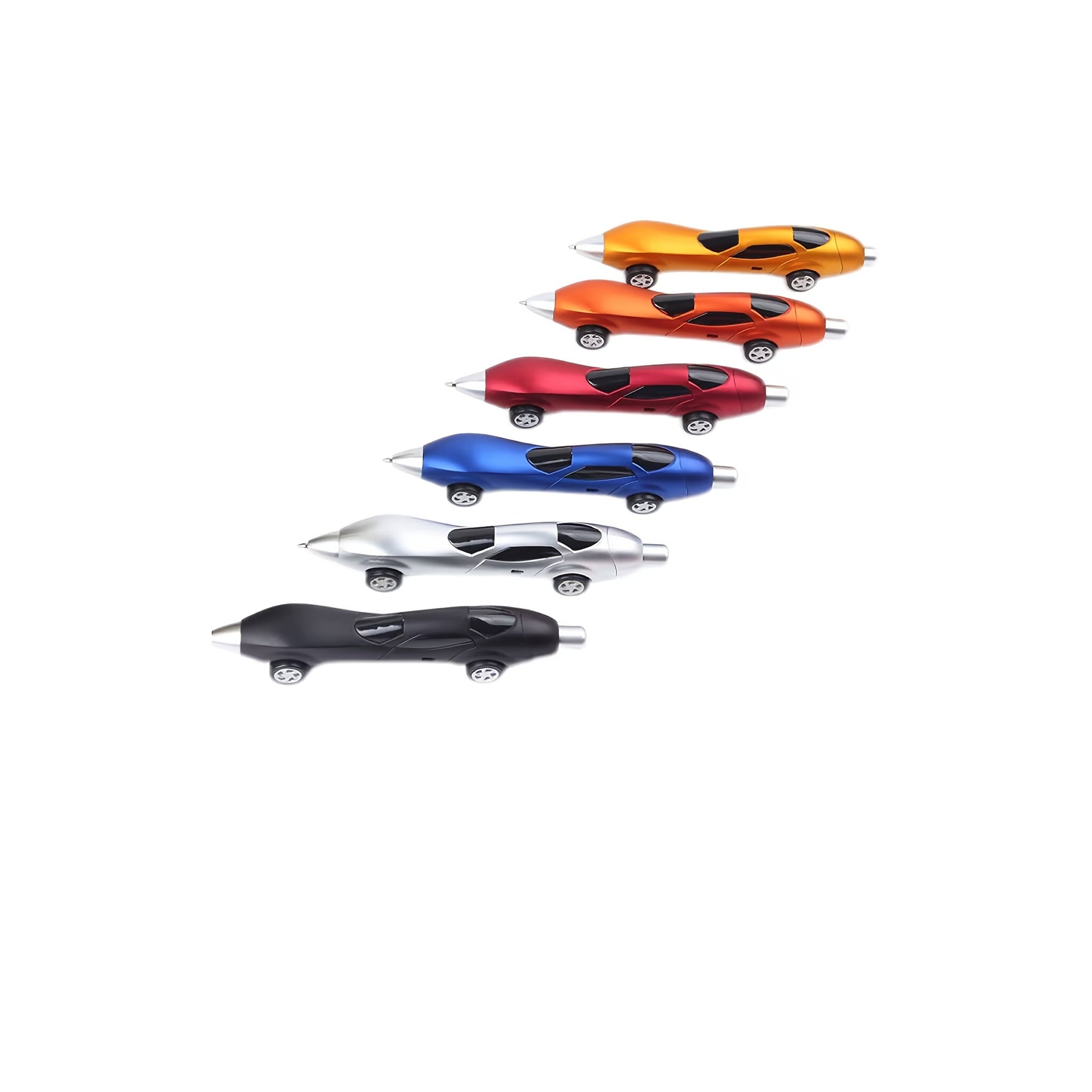 6/12pcs Assorted Retractable Ballpoint Pens - Ergonomic Fine Tip, Vibrant Cartoon/Animals/Fantasy/Superhero Themes, Novelty Racing Design, Durable Plastic Office Stationery & Party Favors for Students, Teachers, Professionals, Retractable Pens, Student