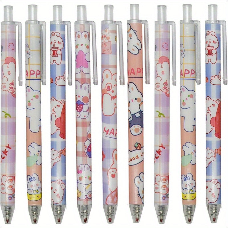 12pcs Rabbits Carrots Gel Pen Cute Cartoon Pens Retractable Printing Pen Black Ink for Students Office School ply, Ink Gel Pens, Cute Pens Bulk, Needle Tip Pens, Fancy Pen, School Pens, Note Taking Pens, Retractable Gel Pens, Retractable Pen, Bulk Gel
