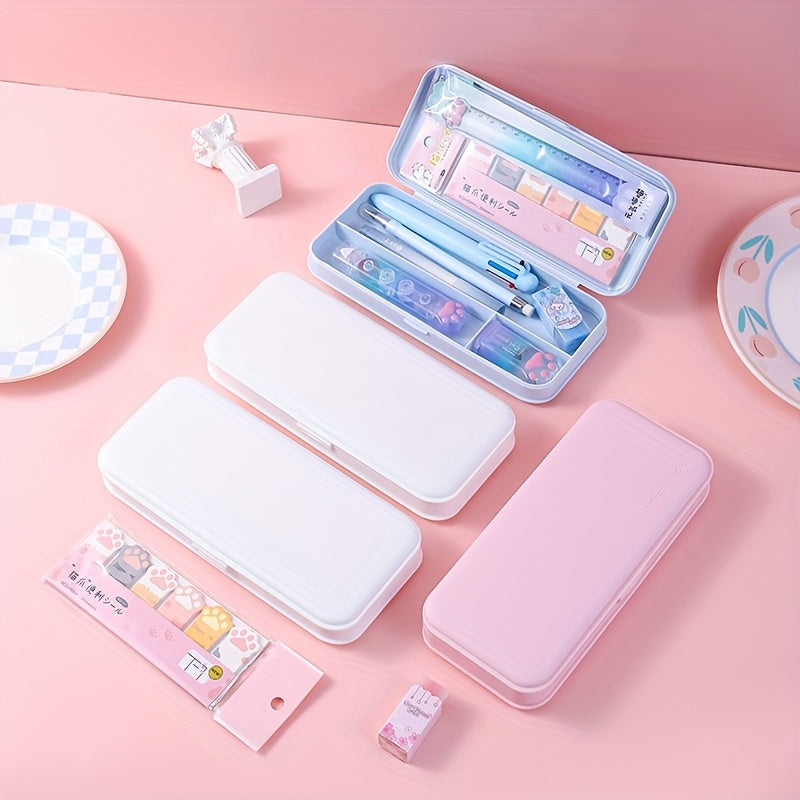 [9pcs Cute Stationery] 9pcs Cute Cat & Dog Illustrated Stationery Set | Colorful Gradient Design, Retractable Pens, Versatile for School & Office Use | Durable Plastic, Playful Design, Office Supplies