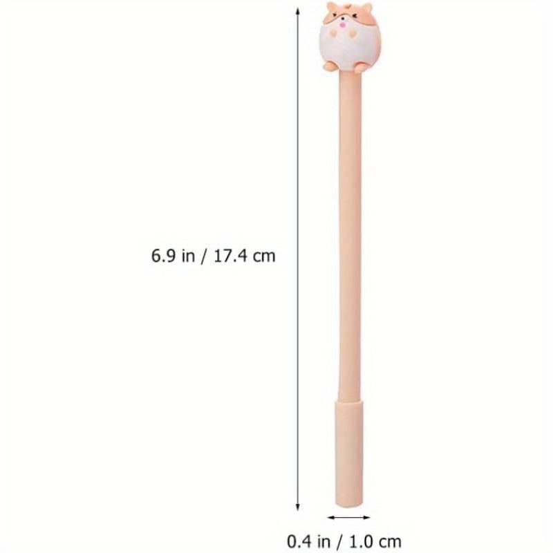Set of 24 Adorable Hamster-Themed Pens Made of Plastic, Featuring a Cartoon Hamster Design. These Ballpoint Pens Are Perfect for Writing And Are Suitable for Students, Offices, And Home Stationery Needs, Available in Assorted Styles.